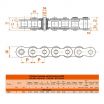 Le modèle de Chaine à rouleau simple en acier (standard) en rouleau de 5 mètres norme ISO 16B1 - CH16B1-5MT