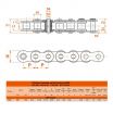 Le modèle de Chaine à rouleau simple en acier (standard) en rouleau de 5 mètres norme ISO 10B1 - CH10B1-5MT