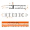 Le modèle de Chaine à rouleau simple en acier (standard) en rouleau de 5 mètres norme ISO 081 - CH081-5MT