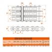 Le modèle de Chaine à rouleau triple en acier (standard) en rouleau de 5 mètres norme ISO 24B3 - CH24B3-5MT