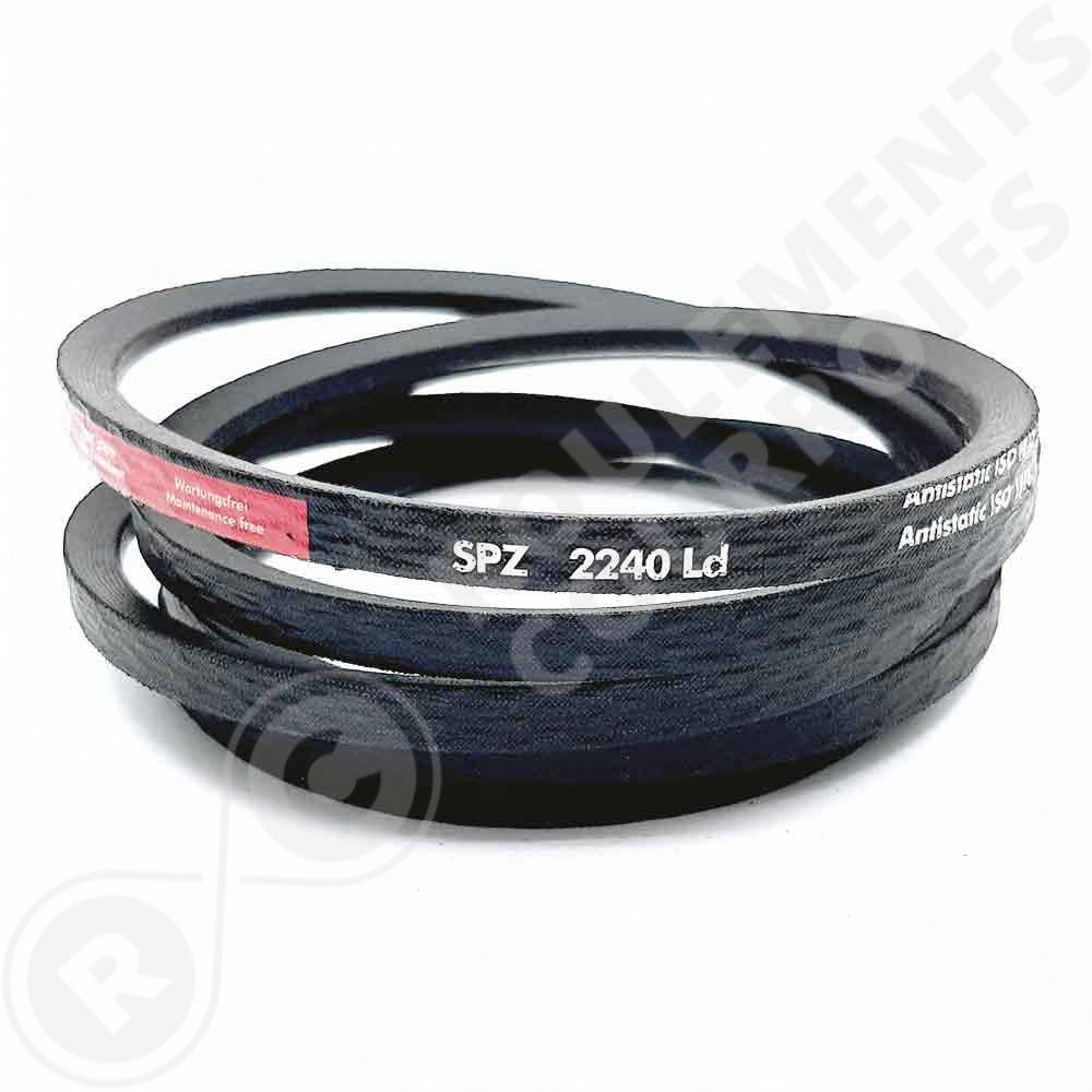 Courroie trapézoidale lisse renforcée Optibelt Red Power ref SPZ2240RP