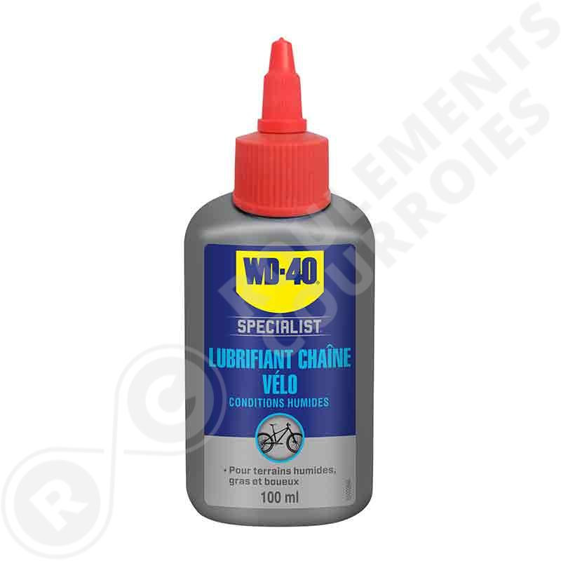 Lubrifiant Chaîne Vélo Conditions Humides WD40 SPECIALIST 100 ml Roulements Courroies