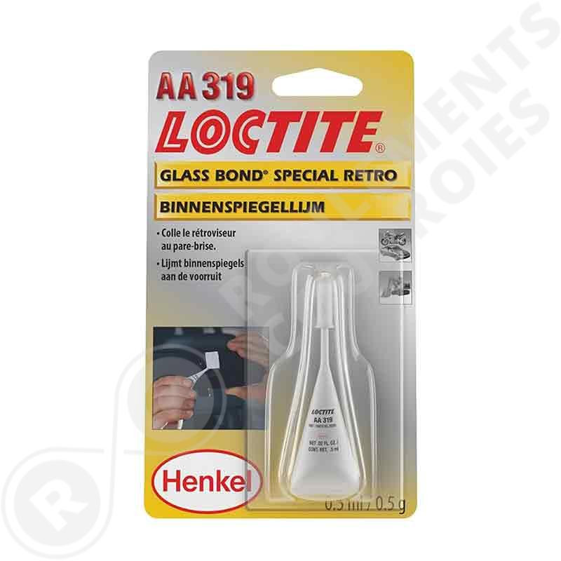 Colle verre métal rétroviseur et parebrise AA 319 0.5ml Loctite Roulements Courroies
