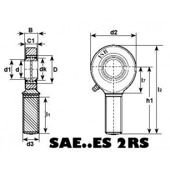 Le modèle de Rotule ref SA45ES - SA45ES