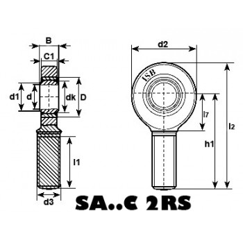 Le modèle de Rotule ref SA50C-2RS - SA50C-2RS