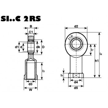 Le modèle de Rotule ref SI45C-2RS - SI45C-2RS