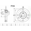 Le modèle de Palier ronde en tôle (sans le roulement) ref PF204 diamètre d'arbre 20 mm - PF204