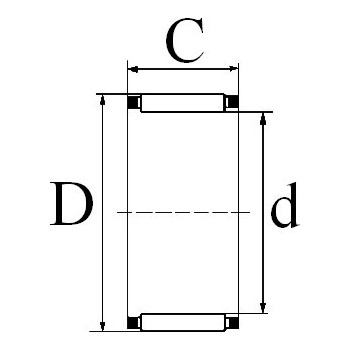 Le modèle de Cage à aiguille simple ref K17X21X13 - 17x21x13 - K17X21X13