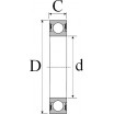 Le modèle de Roulement rigide 1 rangée de billes SKF ref 6007-2RS1 - 35x62x14 - 6007-2RS1-SKF