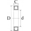 Le modèle de Roulement rigide 1 rangée de rouleaux ref NUP220-ECP - 100x180x34 - NUP220-ECP