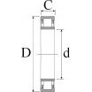 Le modèle de Roulement rigide 1 rangée de rouleaux SKF ref NU207-ECP-C3 - 35x72x17 - NU207-ECP-C3-SKF