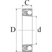Le modèle de Roulement oscillant 2 rangées de billes SKF ref 1215-K-C3 - 75x130x25 - 1215-K-C3-SKF