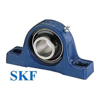 Le modèle de Palier à semelle SKF + roulement serrage vis pointeaux ref SY20TF - SY20-TF-SKF