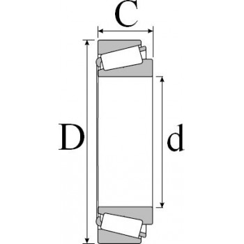 Le modèle de Roulement cone cuvette ref 15590/15520 - 28,58x57,15x17,46 - 15590/15520