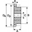 Le modèle de Pignon pré-alésé pour chaine 04B Simple, 15 dents ref PIS04B15 - PIS04B15