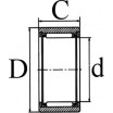 Le modèle de Roulement à aiguilles sans cage intérieure IKO ref BR303920 - 47,63x61,91x31,75 - BR303920-IKO