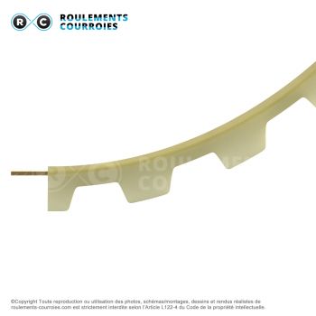 Le modèle de Courroie dentée ouverte ref 100AT10-PUR - 100AT10-PUSTEEL