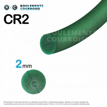 Le modèle de Courroie ronde thermosoudable ref CR2 - CR2-VERT